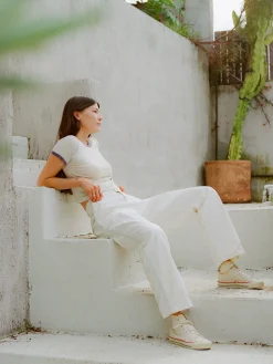 Women Imogene + Willie Pants & Shorts*baker striped trouser in white