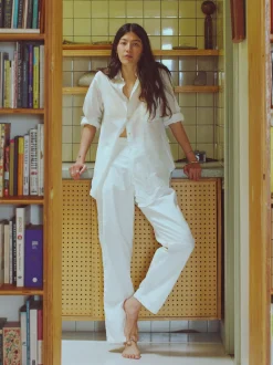Women Imogene + Willie Pants & Shorts*baker striped trouser in white