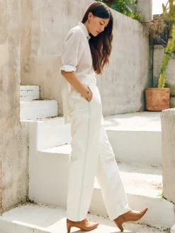 Women Imogene + Willie Pants & Shorts*baker striped trouser in white