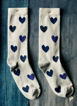 Women Imogene + Willie Socks|Accessories*blue heart sock in natural