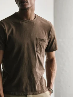 Imogene + Willie T-Shirts*brown knit pocket tee