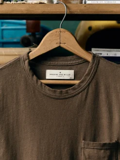Imogene + Willie T-Shirts*brown knit pocket tee