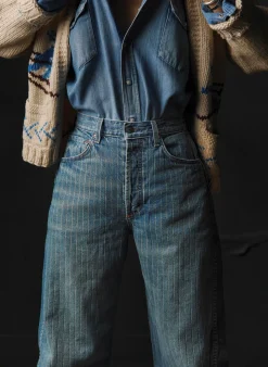 Women Imogene + Willie Denim|The Jeans*buckleback jean in washed indigo stripe
