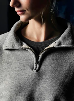 Women Imogene + Willie Knits & Sweaters*cut sleeve cropped quarter zip