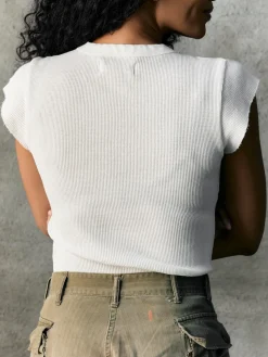 Women Imogene + Willie Knits & Sweaters|Tees & Tanks*cut sleeve thermal in white