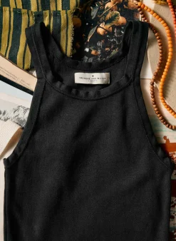 Women Imogene + Willie Tees & Tanks*faded black ribbed racerback tank
