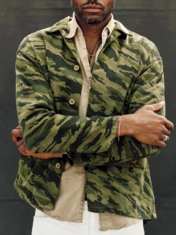 Imogene + Willie Jackets*fatigue jacket in brushstroke camo