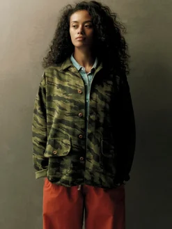 Women Imogene + Willie Jackets*fatigue jacket in brushstroke camo