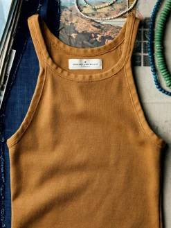 Women Imogene + Willie Tees & Tanks*field brown ribbed racerback tank