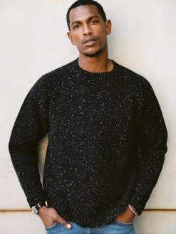 Imogene + Willie Knits & Sweaters*galway wool sweater in black nep