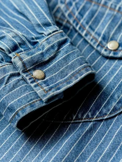 Imogene + Willie Shirts*hayes indigo stripe pearl snap