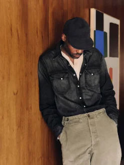 Imogene + Willie Shirts*hayes washed black pearl snap