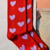 Imogene + Willie Socks*heart sock in poppy