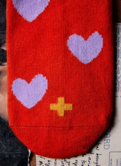 Imogene + Willie Socks*heart sock in poppy