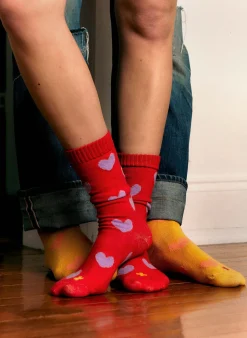 Imogene + Willie Socks*heart sock in poppy