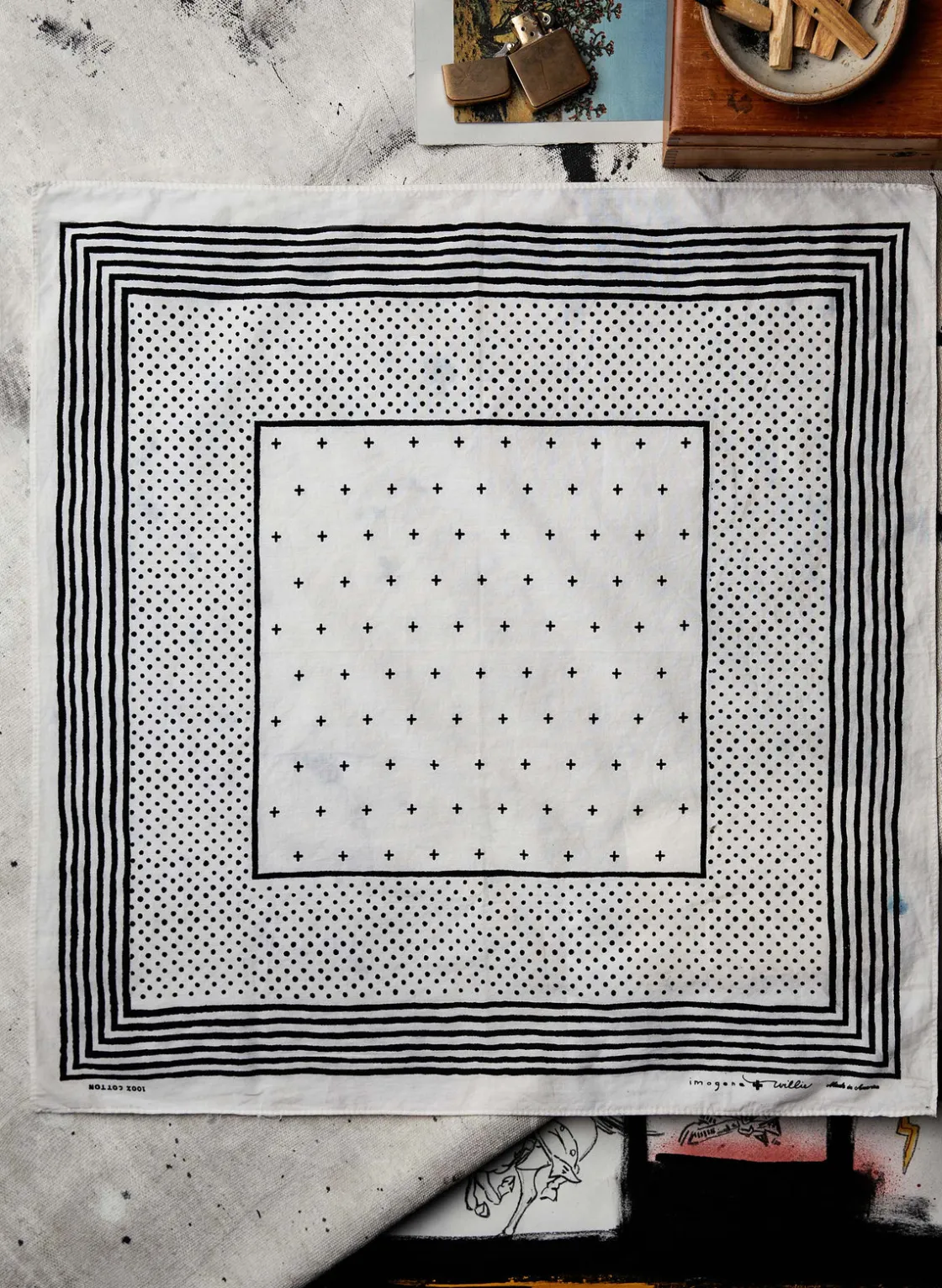 Women Imogene + Willie Bandanas|Accessories*i+w vintage white bandana v2