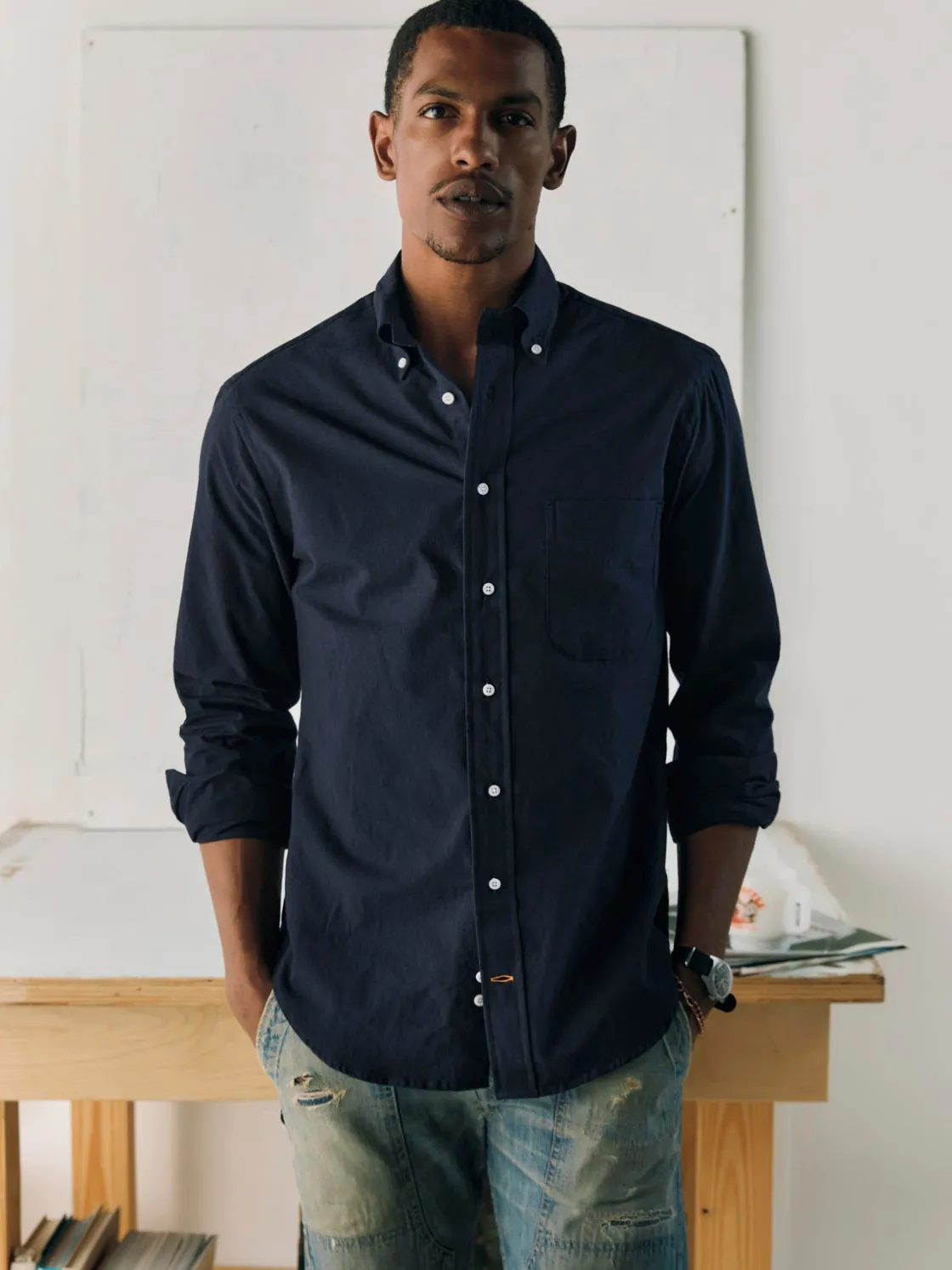 Imogene + Willie Shirts*i+w x Gitman Vintage navy oxford