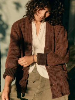 Women Imogene + Willie Knits & Sweaters*knit waffle cardigan in brown