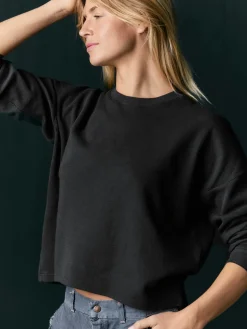 Women Imogene + Willie Knits & Sweaters*long sleeve midweight crew in faded black