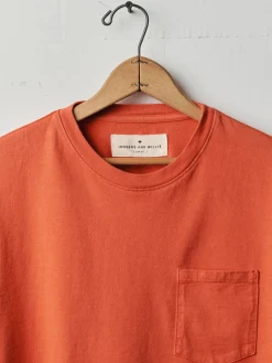 Imogene + Willie Knits & Sweaters|T-Shirts*long sleeve pocket tee in faded orange