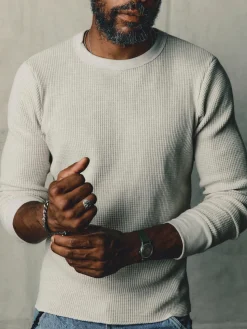 Imogene + Willie Knits & Sweaters*long sleeve thermal crew in ash