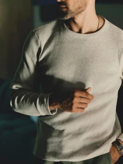 Imogene + Willie Knits & Sweaters*long sleeve thermal crew in ash