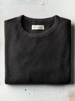 Imogene + Willie Knits & Sweaters*long sleeve thermal crew in faded black