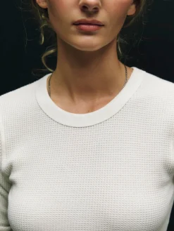 Women Imogene + Willie Knits & Sweaters*long sleeve waffle thermal in white