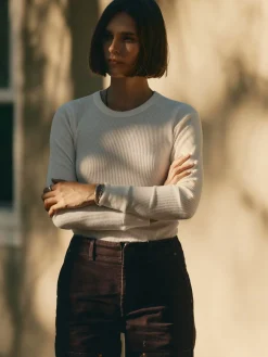 Women Imogene + Willie Knits & Sweaters*long sleeve waffle thermal in white