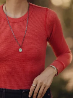 Women Imogene + Willie Knits & Sweaters*long sleeve waffle thermal in faded red