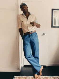 Imogene + Willie Pants & Shorts*oceanside relaxed pant in postman blue