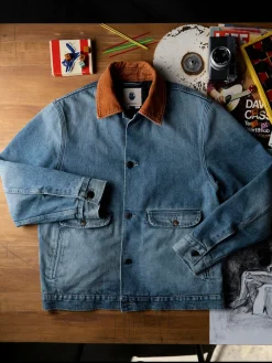Women Imogene + Willie Jackets*quilt lined washed denim chore coat