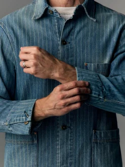 Imogene + Willie Jackets*ranch jacket in washed indigo stripe