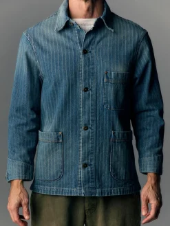 Imogene + Willie Jackets*ranch jacket in washed indigo stripe