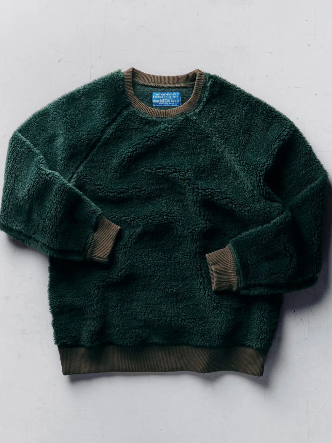 Imogene + Willie Knits & Sweaters*ribbed sherpa crew in fern