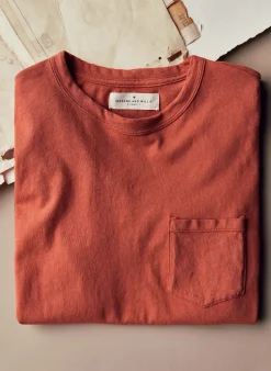 Imogene + Willie T-Shirts*rust knit pocket tee