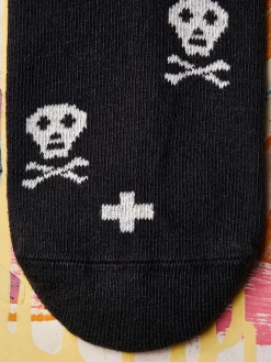 Imogene + Willie Socks*skull sock in charcoal