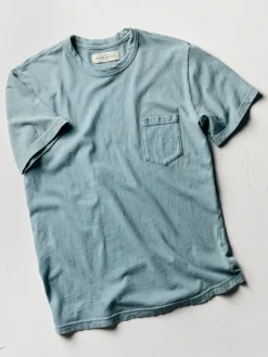 Imogene + Willie T-Shirts*sky blue knit pocket tee