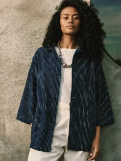 Women Imogene + Willie Jackets*striped indigo studio jacket