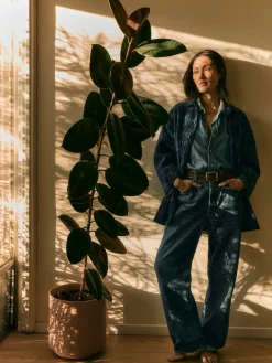 Women Imogene + Willie Jackets*striped indigo studio jacket