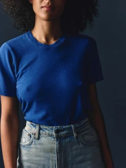 Women Imogene + Willie Tees & Tanks*the cotton hemp tee in blue