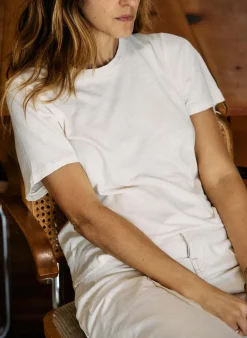 Women Imogene + Willie Tees & Tanks*the cotton hemp tee in vintage white
