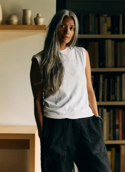 Women Imogene + Willie Tees & Tanks*the cotton muscle tee in vintage white