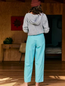 Women Imogene + Willie Pants & Shorts*the lounge pant in aqua poplin