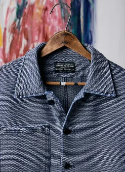 Women Imogene + Willie Jackets*the painters coat in indigo cream sashiko
