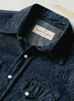 Imogene + Willie Shirts*the sawtooth pearl snap in indigo nep