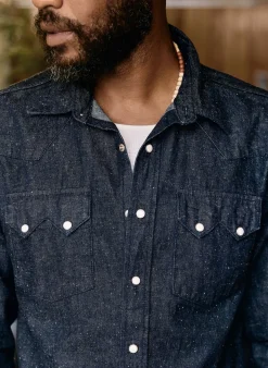 Imogene + Willie Shirts*the sawtooth pearl snap in indigo nep