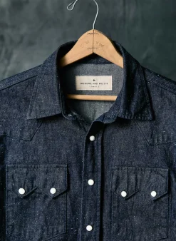Imogene + Willie Shirts*the sawtooth pearl snap in indigo nep
