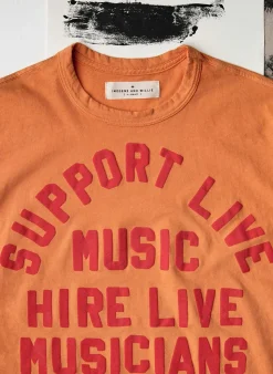 Women Imogene + Willie Graphic Tees|Graphic Tees*the "support live music" tee in orange