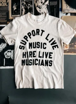 Women Imogene + Willie Graphic Tees|Graphic Tees*the "support live music" tee in vintage white